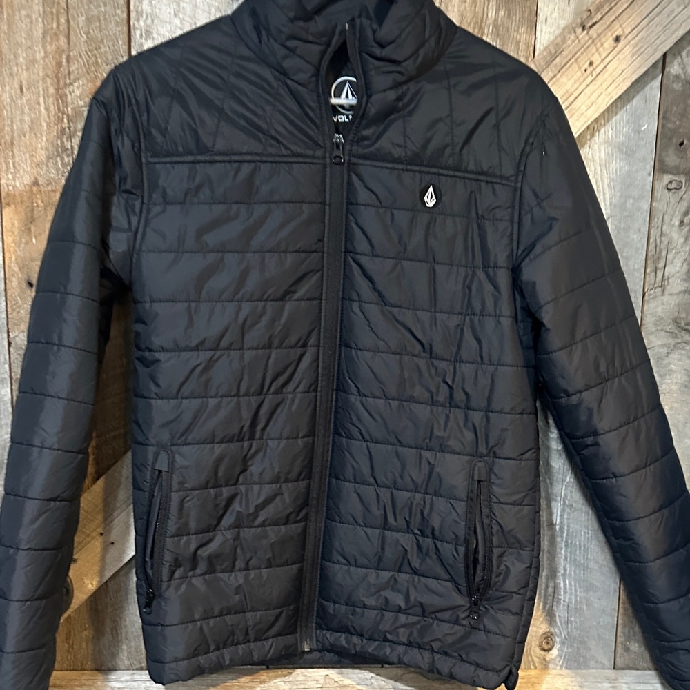 Volcom Black Quilted Puffer Jacket for Men